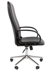 Офисное кресло CHAIRMAN 278 хром, экокожа, черный